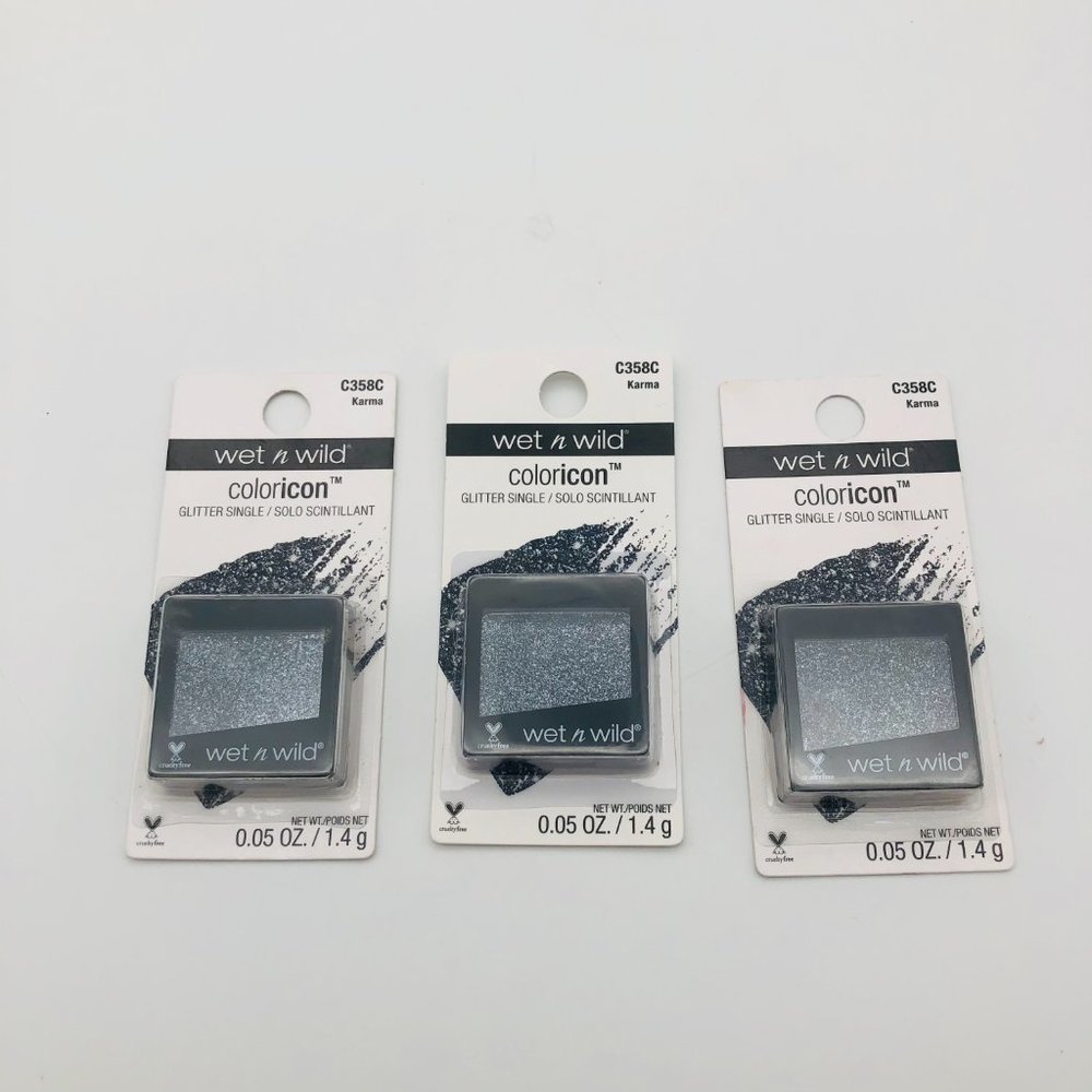 Wet n Wild Color Icon Glitter Single, C358C Karma Ultra-Pigmented Makeup NEW